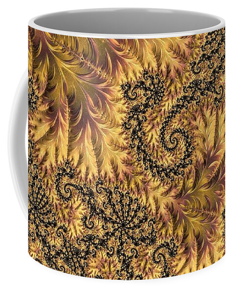 Fractal Tapestry Coffee Mug featuring the digital art Faerie Forest Floor II by Susan Maxwell Schmidt