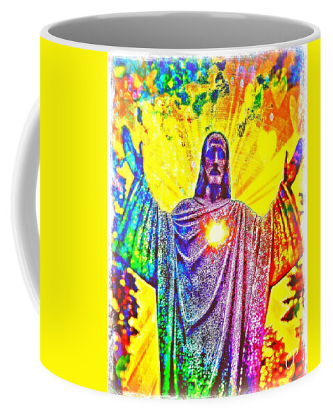 Jesus Coffee Mug featuring the mixed media Faith by Christine Paris