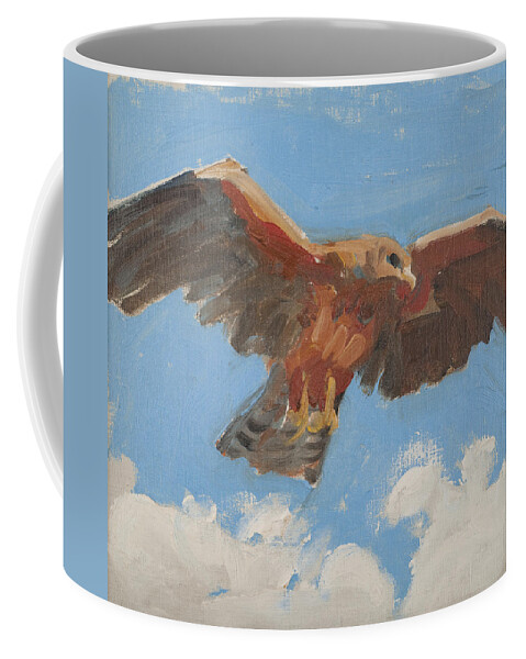 19th Century Art Coffee Mug featuring the painting Falcon by Akseli Gallen-Kallela
