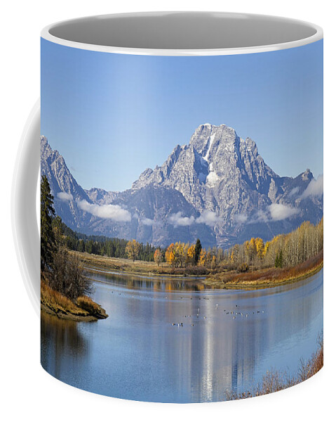 Tetons Coffee Mug featuring the photograph Fall at Teton -1 by Shirley Mitchell