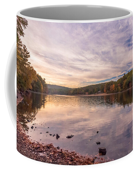 New England Coffee Mug featuring the photograph Fall at the Pond by Brian MacLean