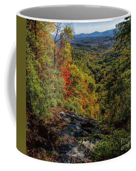 Amicolola Falls State Park Coffee Mug featuring the photograph Fall Colors from the Top of Amicolola Falls by Barbara Bowen
