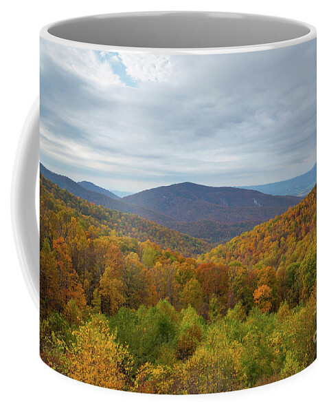 Shenandoah National Park Coffee Mug featuring the photograph Fall Foliage In The Mountains by Michael Ver Sprill