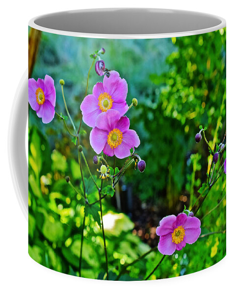 Anemone Coffee Mug featuring the photograph Fall Gardens September Charm Anemone by Janis Senungetuk