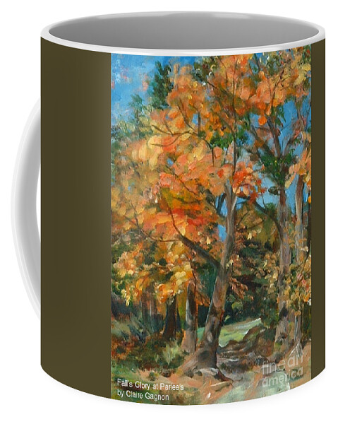Peace Coffee Mug featuring the painting Fall Glory by Claire Gagnon