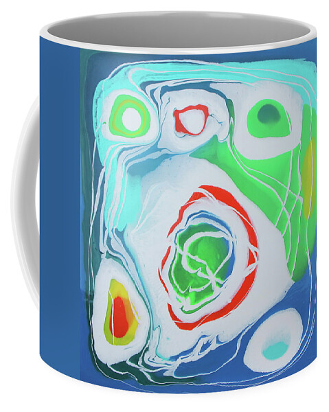 Abstract Coffee Mug featuring the painting Fall in Line 1 by Madeleine Arnett