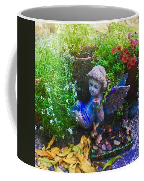Flowers Coffee Mug featuring the photograph Fall leaves on Cherub by Dottie Visker