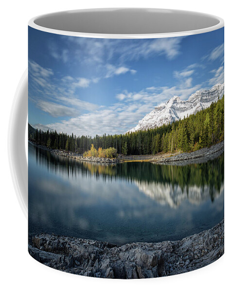 Lake Coffee Mug featuring the photograph Fall on the lake by Celine Pollard