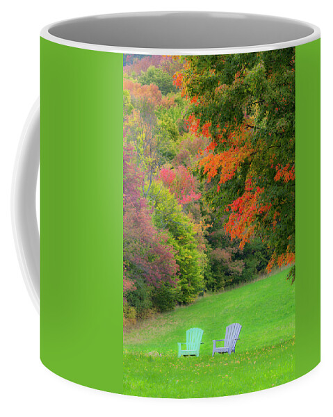 Autumn Coffee Mug featuring the photograph Fall Seating by Alan L Graham