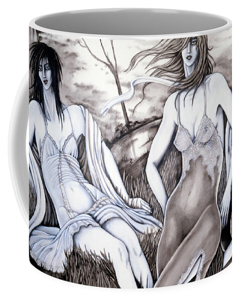 Women Coffee Mug featuring the painting Fall by Valerie White