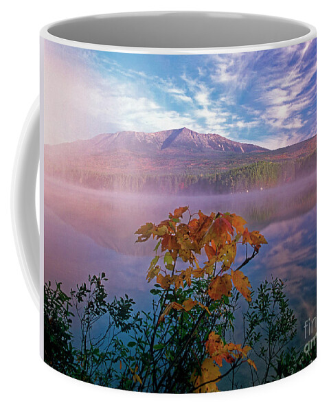 Mt. Katahdin Coffee Mug featuring the photograph Fall view of Mt Katahdin, Baxter State Park, Maine by Kevin Shields
