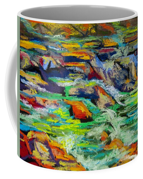 Water Coffee Mug featuring the pastel Falls at Glen Ellis by Barbara O'Toole