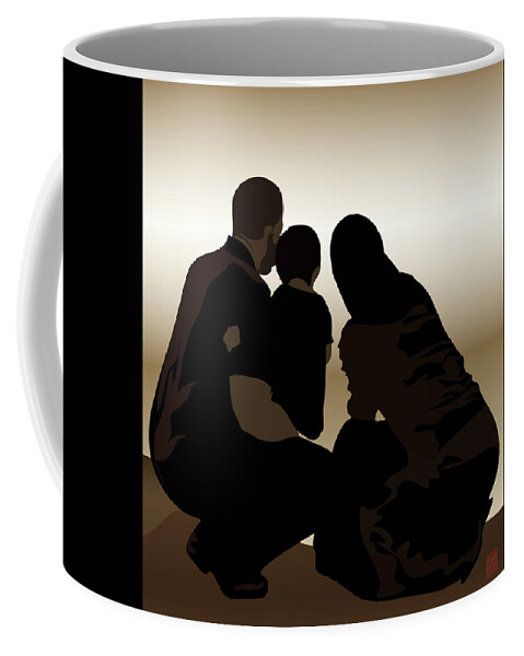 Family Coffee Mug featuring the digital art Print #2 by Scheme Of Things Graphics