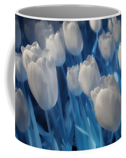 Tulips Coffee Mug featuring the photograph Fanciful Tulips in Blue by James Barber