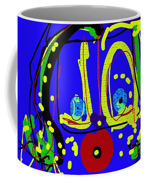 Abstract Coffee Mug featuring the digital art Fancy Free in Memoriam to Cindy's Mom by Susan Fielder