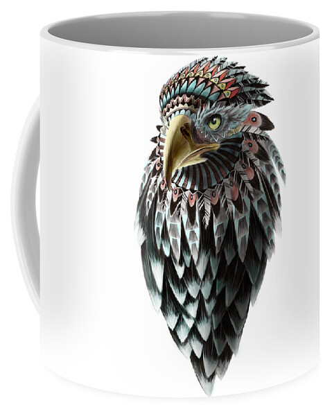 Fantasy Art Coffee Mug featuring the painting Fantasy Eagle by Sassan Filsoof