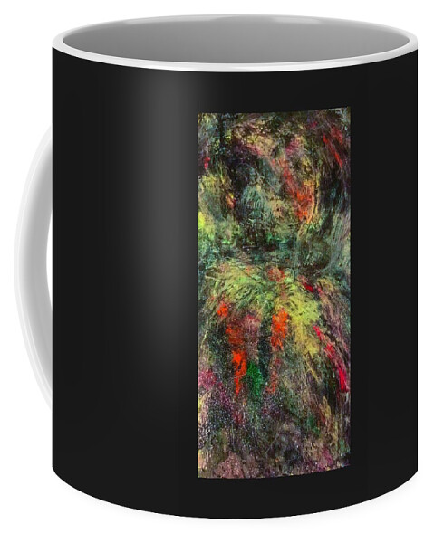 Abstract Acrylic Painting Coffee Mug featuring the painting Fantasy island by Rick Reesman