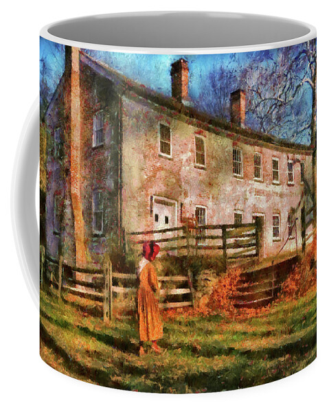 Savad Coffee Mug featuring the photograph Farm - Farmer - There was an old lady by Mike Savad