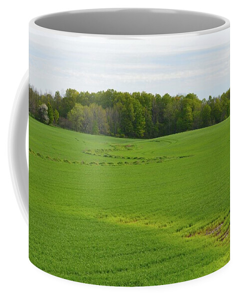 Abstract Coffee Mug featuring the photograph Farm Field In May by Lyle Crump