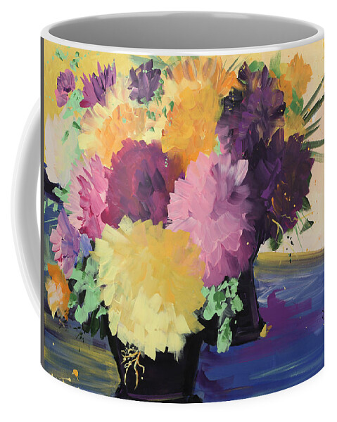 Flowers Coffee Mug featuring the painting Farmer's Market Flowers by Terri Einer