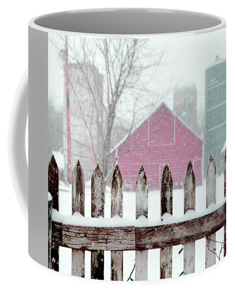 Farm Coffee Mug featuring the photograph Farmline Christmas by Troy Stapek