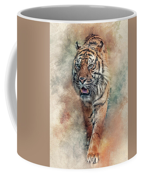 Tiger Coffee Mug featuring the photograph Fearless by Brian Tarr