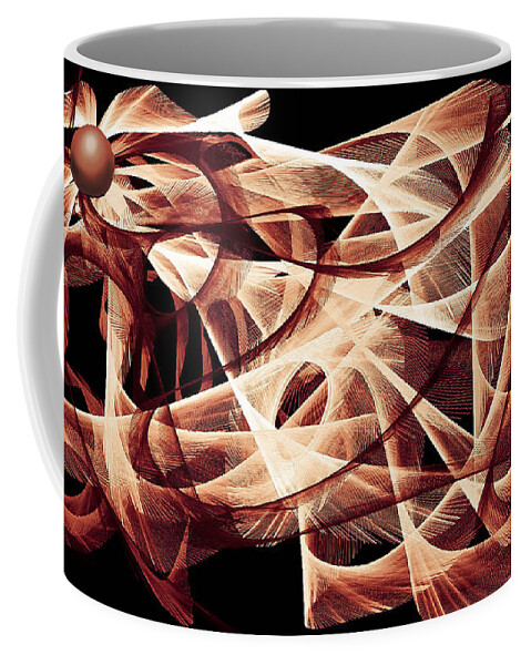 Vector Coffee Mug featuring the digital art Featherball by ThomasE Jensen