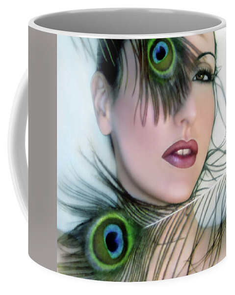 Beautiful Coffee Mug featuring the photograph Feathered Beauty by Jaeda DeWalt