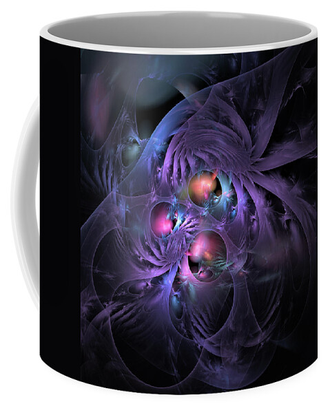  Coffee Mug featuring the digital art Feathered Cage by Doug Morgan