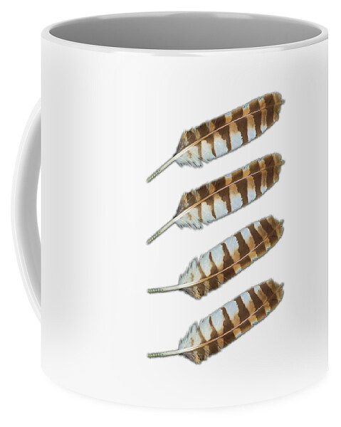 Feather Coffee Mug featuring the photograph Feathers on White by Jeff Phillippi