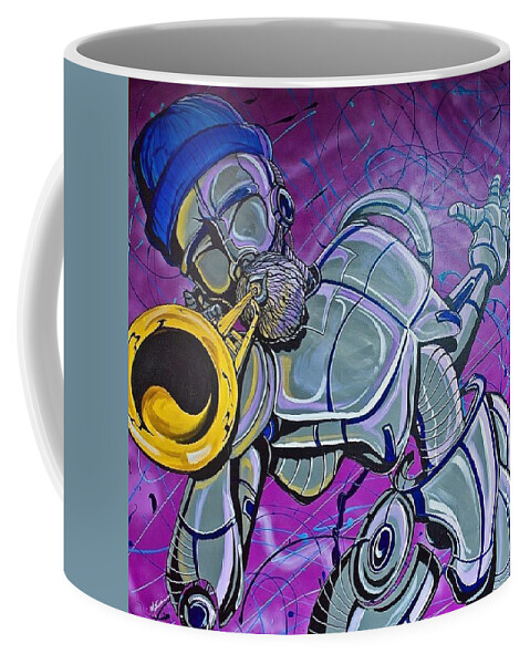 Marvin Gaye Coffee Mug featuring the mixed media Feelin It by Demitrius Motion Bullock