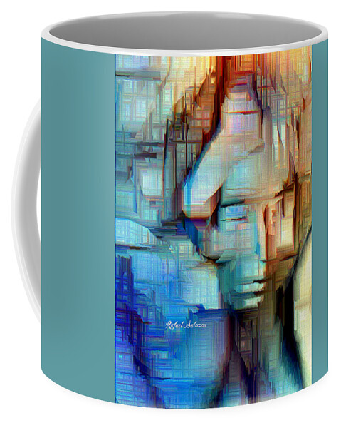 Rafael Salazar Coffee Mug featuring the digital art Feeling Blue by Rafael Salazar