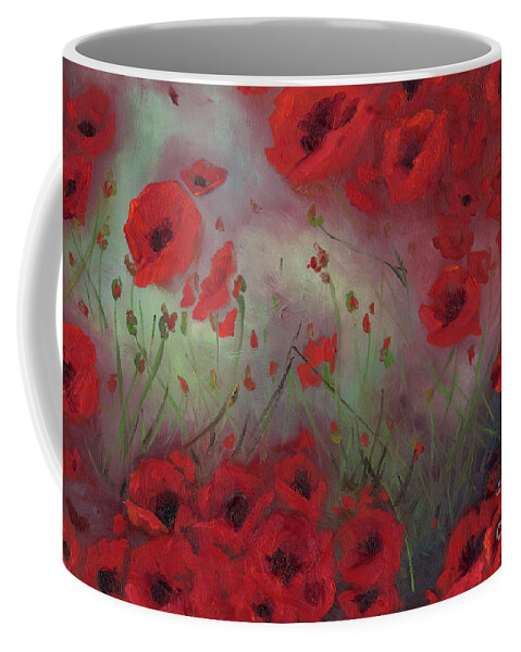 Poppy Coffee Mug featuring the painting Feeling Poppy by Stephanie Broker