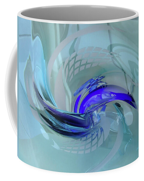 Glass Coffee Mug featuring the photograph Feeling Tiffany Blue by Donna Blackhall