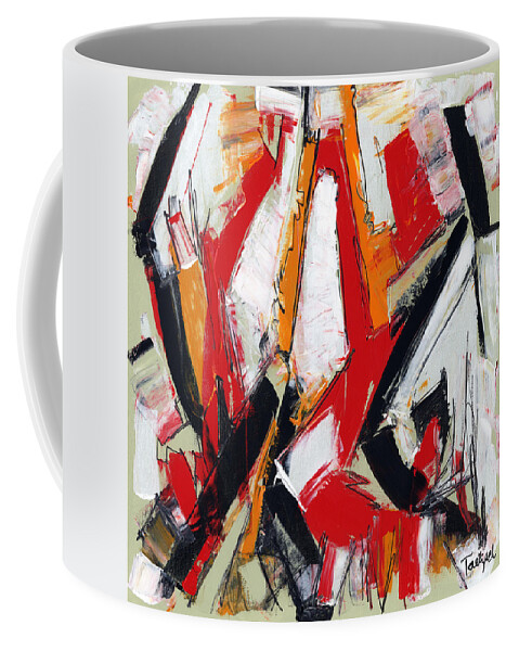 Abstract Coffee Mug featuring the painting Feeling True by Lynne Taetzsch