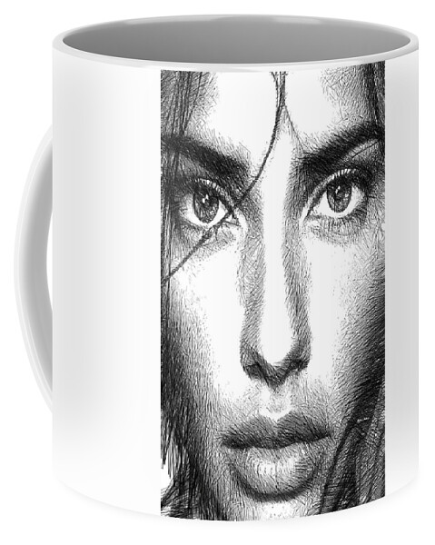Rafael Salazar Coffee Mug featuring the digital art Female Expressions 936 by Rafael Salazar