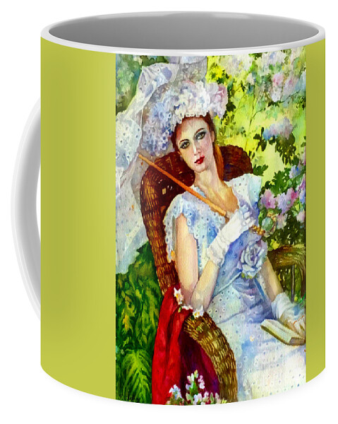 Femme Coffee Mug featuring the painting Femme avec ombrelle by Francoise Chauray