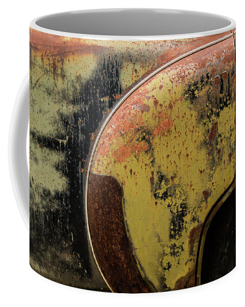 Rust Coffee Mug featuring the photograph Fender Bender by Holly Ross