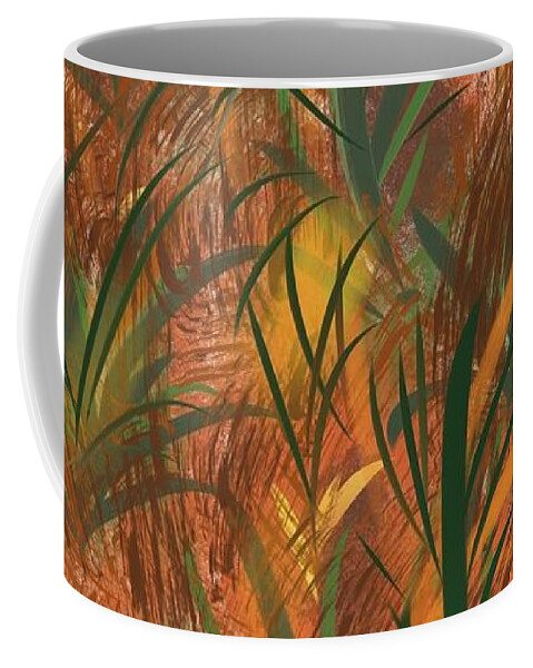Ferns Coffee Mug featuring the digital art Fern Fans by Sherry Killam