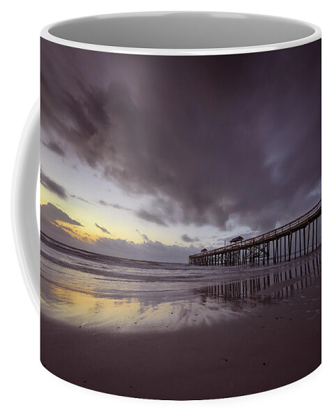 Big Talbot Island Coffee Mug featuring the photograph Fernandina Beach Pier by Peter Lakomy