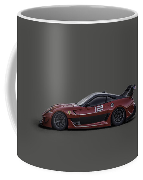 Ferrari Coffee Mug featuring the digital art Ferrari 599 xx by Douglas Pittman