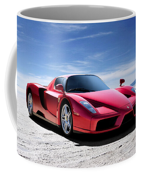 Ferrari Coffee Mug featuring the digital art Ferrari Enzo by Douglas Pittman