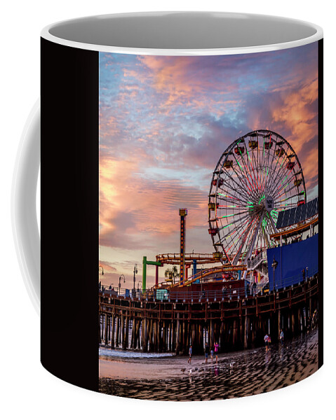 Ferris Wheel Coffee Mug featuring the photograph Ferris Wheel On The Pier by Gene Parks