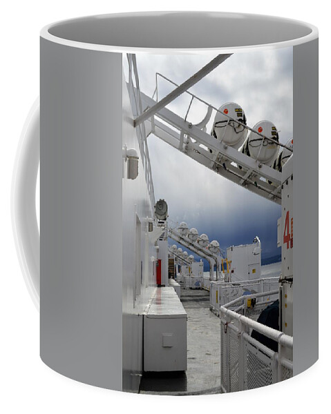 Ship Coffee Mug featuring the photograph Ferry crossing by Cheryl Hoyle