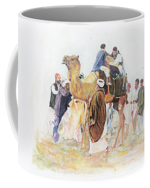 Festival Coffee Mug featuring the painting Festivals enjoyment. by Khalid Saeed