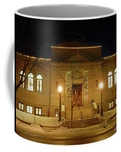 Winter Coffee Mug featuring the photograph Festive Reading by Wild Thing