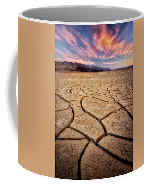 Desert Coffee Mug featuring the photograph Field of Cracks by Nicki Frates
