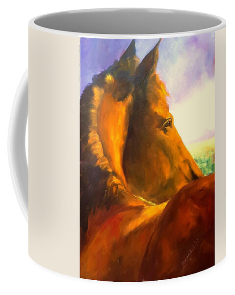 Horse Coffee Mug featuring the painting Field of Dreams by Susan Richardson