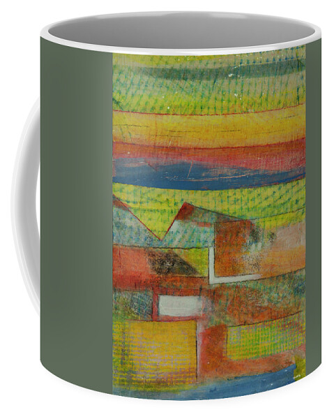 Abstract Coffee Mug featuring the mixed media Field of Screens by John Hansen