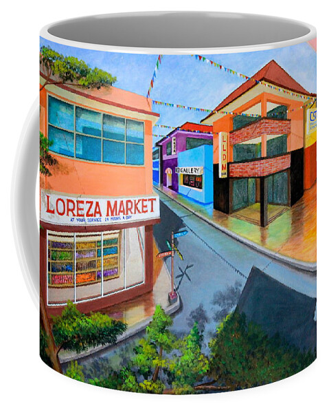 All Products Coffee Mug featuring the painting Fiesta Ko Sa Texas by Lorna Maza
